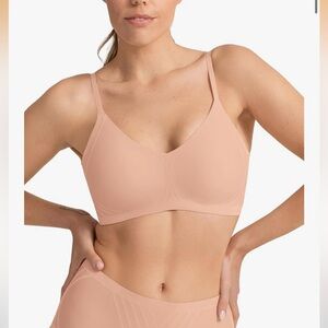 HONEYLOVE Blush Pink Bra Silhouette Wireless Bra Comfortable Support Size Small